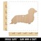 Long Haired Dachshund Dog Solid Unfinished Craft Wood Holiday Christmas Tree DIY Pre-Drilled Ornament